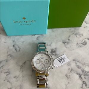 Kate Spade Silver Watch with Crystal Detailing